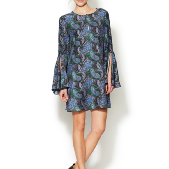 Elizabeth & James Mabel Paisley silk mini-dress XS - Picture 1 of 14